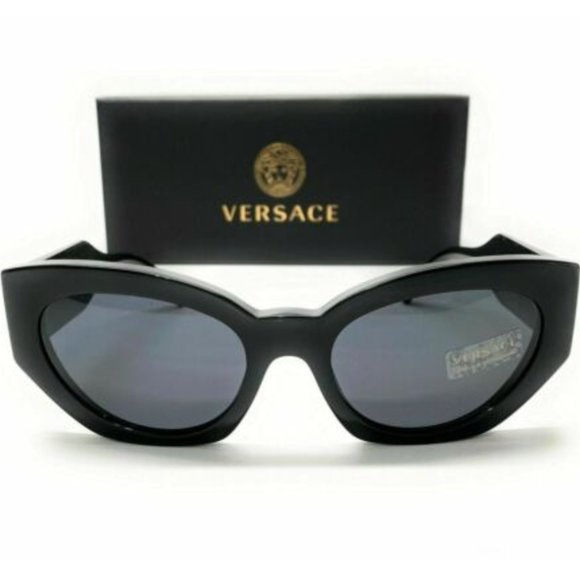 Versace Women\'s Black and Grey Sunglasses!